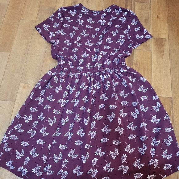 Floral Cottagecore Burgundy S EUC Dress - Picture 4 of 4